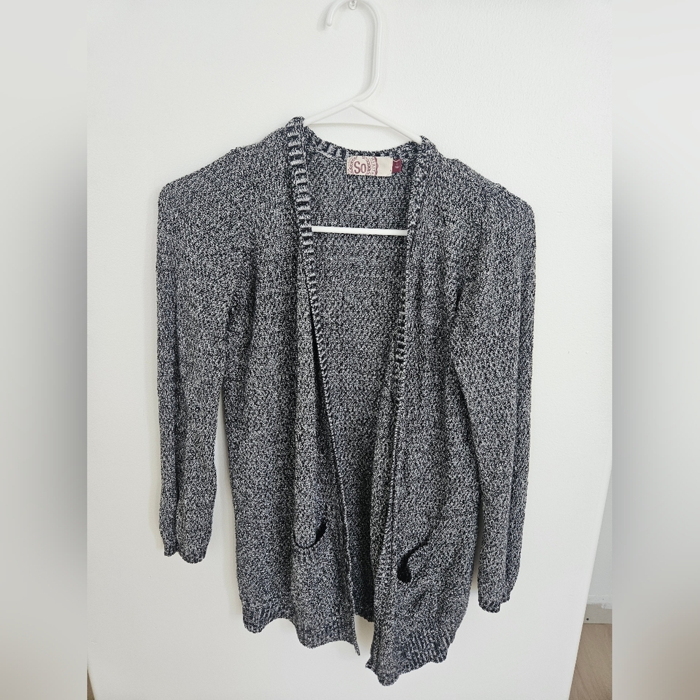 SO Women's Black and White Cardigan